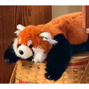 Chongker Stuffed Red Panda Handmade Realistic Weighted Plush Toy Companion Pet